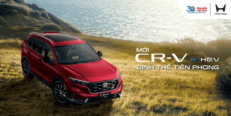 Honda Việt Nam chính thức công bố giá bán lẻ đề xuất của mẫu xe CRV e:HEV mới – phiên bản nâng cấp trên thế hệ thứ 6, chỉ từ 1,17 tỷ đồng.