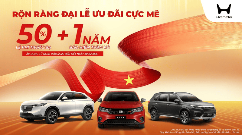 Chuong trinh KM thang 05 Khuyến Mãi Xe Honda Tháng 5 Tại Bình Dương: Rộn Ràng Đại Lễ, Ưu Đãi Cực Mê