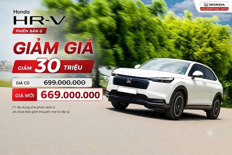 cap nhat giam gia HRV G Giá Xe Honda HRV G Tháng 07/2026: Ưu Đãi Giảm Sâu 30 Triệu Đồng